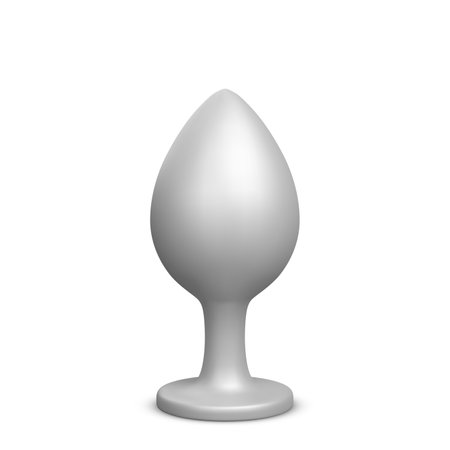3d realistic butt plug isolated on white background. Sex toys for ass. vector illustration.のイラスト素材