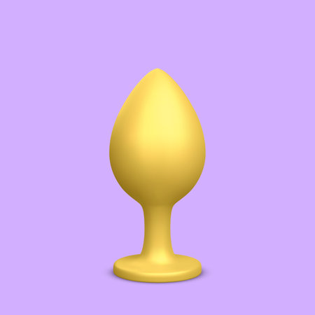 3d realistic butt plug isolated on light background. Sex toys for ass. vector illustration.のイラスト素材