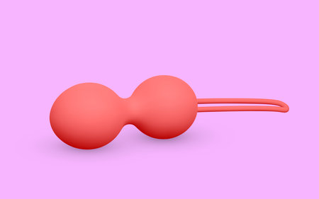 3d realistic vaginal balls isolated on light background. Geisha balls. vector illustration.のイラスト素材
