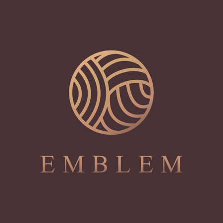 Round logo. Business icon. Ornament emblem. Cosmetics, Spa, Beauty salon, Decoration, Boutique logo. Luxury, Business, Royal Jewelry, Hotel, Premium Logo. Interior Icon. Resort and Restaurant Logo.のイラスト素材