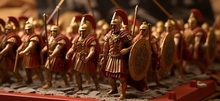 Exhibition of medieval figurines in the Museum of the Great Patriotic Warの素材