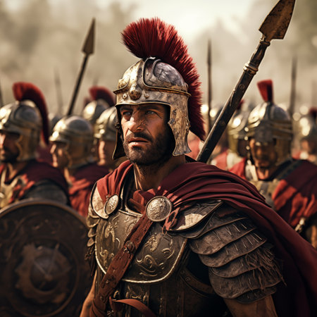 Knight in armor on the battlefield. Historical reconstruction of the Middle Ages.の素材