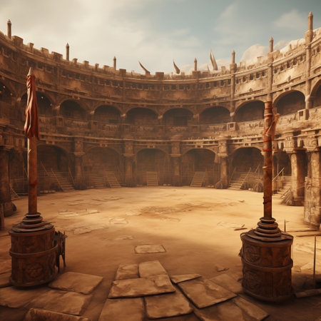 Colosseum in Rome, Italy. 3D rendering.の素材