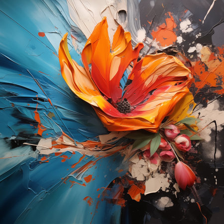 abstract art background. Hand painted background. SELF MADE.の素材