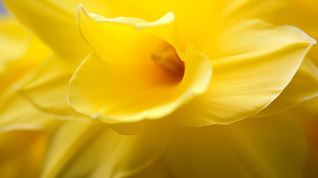 Yellow tulip close-up. Shallow depth of field.の素材