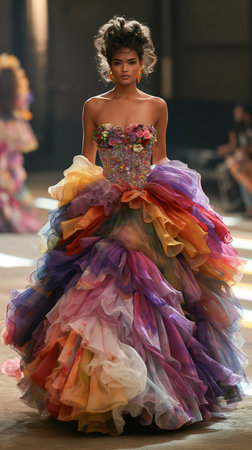 A model walks the runway at the 2013 Victoria's Secret Fashion Show at Lexington Avenue Armory in New York City.の素材