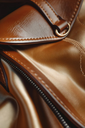 Close up of a men's brown leather shoes. Shallow depth of field.の素材