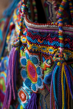 Colorful bracelets in a market in India. Close up.の素材