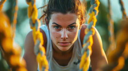 Portrait of a beautiful young woman in the autumn park. Toning.の素材