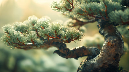 Pine tree in the forest. Selective focus. nature.の素材