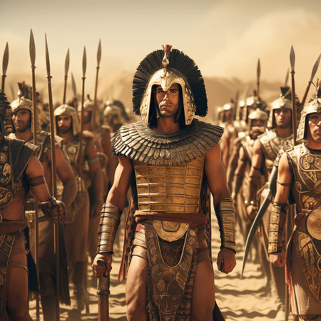 Member of history club Golden Capricorn wears medieval costume during historical reenactment of Kiev Liberation in 1943 in Kiev, Ukraine.の素材