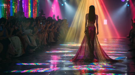 A model walks the runway at the 2013 Victoria's Secret Fashion Show at Lexington Avenue Armory in New York City.の素材