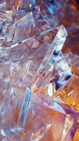 abstract background, closeup of photo, crystal clear glass shardsの素材
