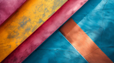 Grunge multicolored background with stripes of different colors.の素材