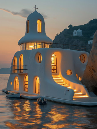 Church of Our Lady of the Rocks, Zakynthos, Greeceの素材