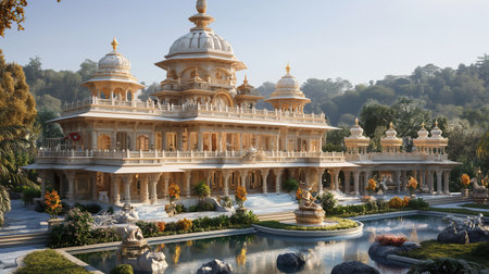 The Golden Temple in Jaipur, Rajasthan, Indiaの素材