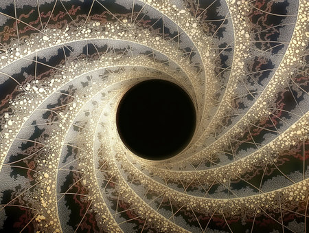 Abstract fractal. Fractal art background for creative design. Decoration for wallpaper, desktop, poster, cover booklet. Print for clothes, t-shirt. Creative illustration for designの素材