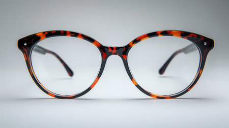 Sunglasses with orange glasses on a white background. 3d renderingの素材