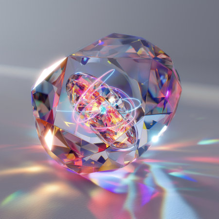 Macro shot of a diamond on a white background. 3d renderingの素材