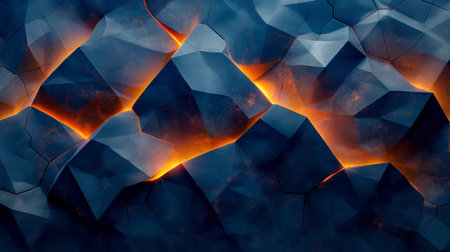 Abstract 3d rendering of chaotic geometric shapes. Futuristic background with polygonal shapes.の素材