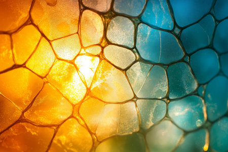 abstract background texture of broken glass with a beautiful pattern. macroの素材