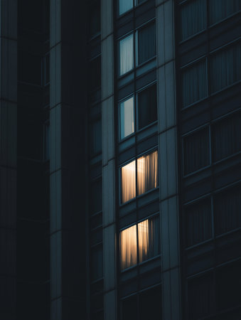abstract background of the facade of a modern office building with windowsの素材