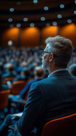 Speaker at the conference hall. Business and Entrepreneurship.の素材