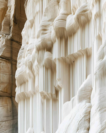 White columns in Petra (Al Khazneh), Jordan.の素材