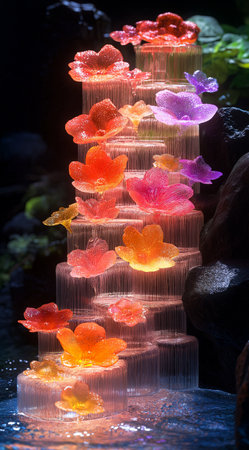 Colorful jelly candies floating in water. Colorful jelly candies floating in water.の素材