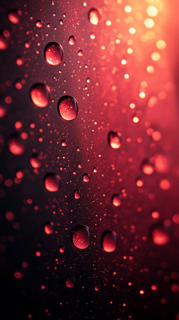 Drops of water on a dark background. Abstract background for design.の素材
