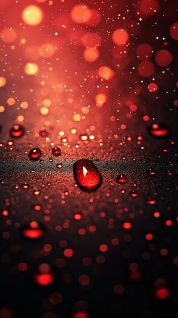 Drops of water on a dark background with a place for textの素材