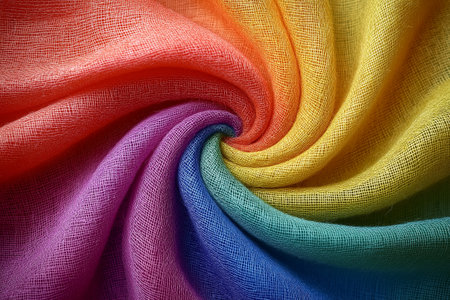 abstract background of colored fabric. tissue, textile, cloth, fabric, material, textureの素材