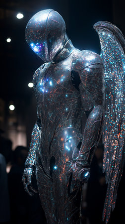 A model walks the runway at the Roberto Cavalli fashion show during Milan Women's Fashion Week in Milan.の素材