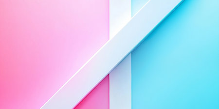 abstract pink and blue background with stripes. 3d render illustrationの素材