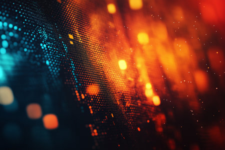 abstract background with glowing particles. 3d rendering - illustration.の素材