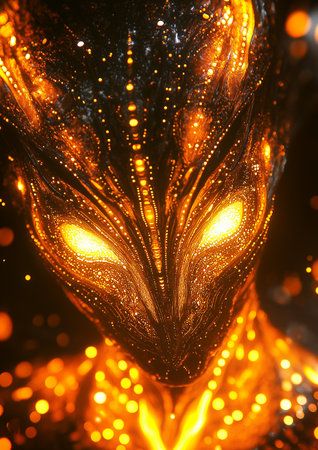 Abstract background with bokeh defocused lights. Glowing particles.の素材