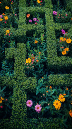 Beautiful flower garden at Chiangmai province, Thailand.の素材