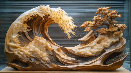 Bonsai in the museum, Bangkok, Thailand. 3D renderingの素材