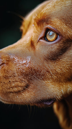 Close-up portrait of a Rhodesian Ridgeback dog. Selective focus.の素材