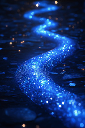 glitter blue lights abstract background. de focused. shallow depth of fieldの素材