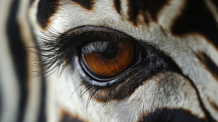 Eye of zebra close-up (macro). Wildlife animal.の素材