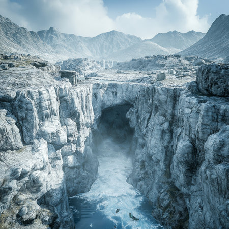 Beautiful mountain landscape with turquoise water and glacier. Toned.の素材