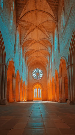 Interior of the cathedral of St Mary Magdalene in Ghent, Belgiumの素材