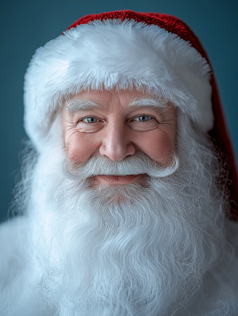 Portrait of a smiling Santa Claus. Merry Christmas and Happy New Year!の素材