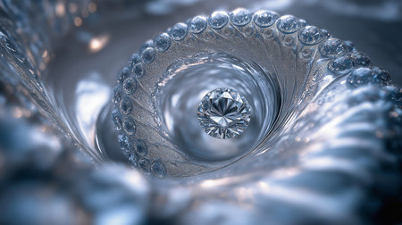 Abstract fractal. Fractal art background for creative design. Decoration for wallpaper, desktop, poster, cover booklet. Print for clothes, t-shirt. Creative illustration for designの素材