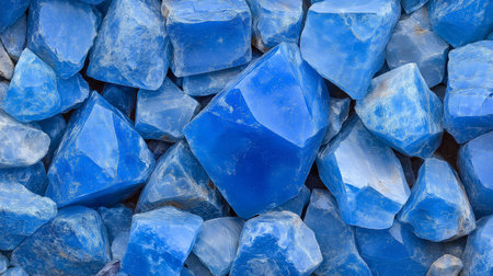 Blue mineral stone texture as a background. Macro photo with shallow depth of fieldの素材