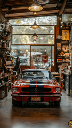 Vintage car in Munich, Germany.の素材