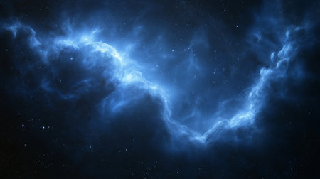 Abstract space background with nebula and stars. Space background with nebula and stars.の素材