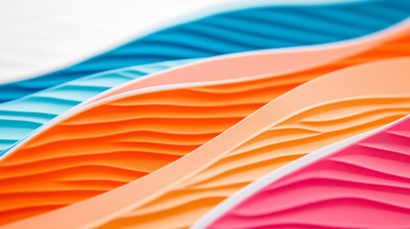 Abstract background made of multi-colored paper strips. 3d renderの素材