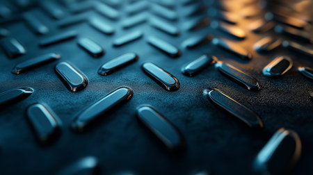 Close up of blue pills on dark background. 3D Renderingの素材